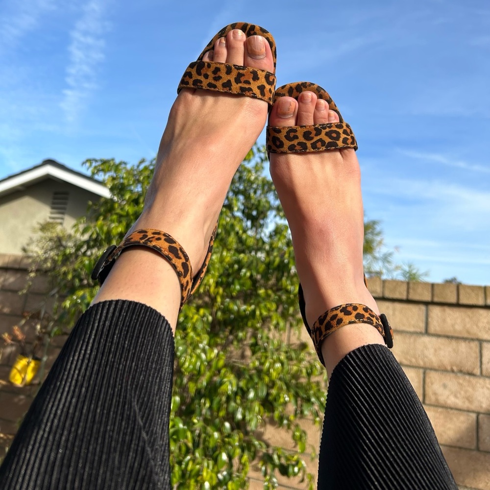 Marypaz Leopard Print Heels From Spain, Size 7.5
